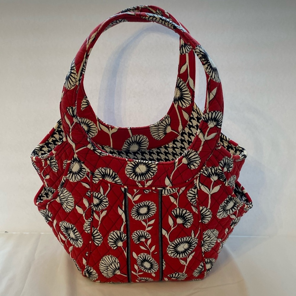Iconic Vera Bradley Deco daisy tote purse bag